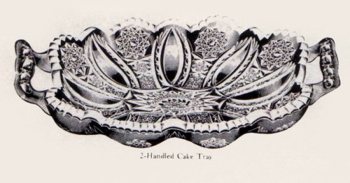 Success Two Handled Cake Tray - Early Indiana Glass Catalog Illustration.