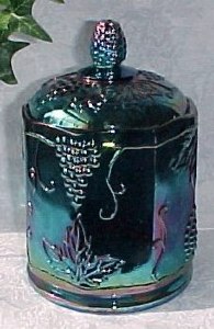 Blue carnival candy jar or small canister