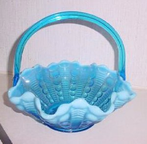 Large Dewdrop Basket in Blue Opal